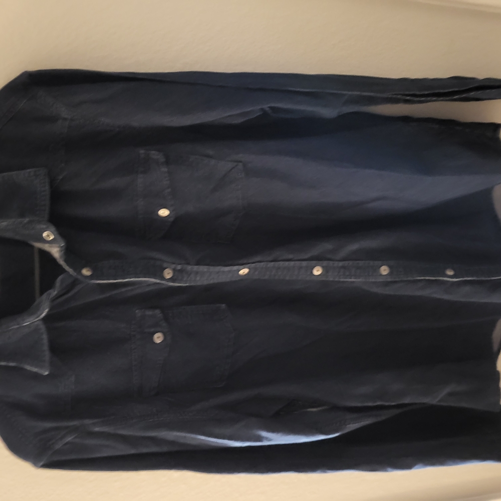Dark Blue Button-Up Shirt